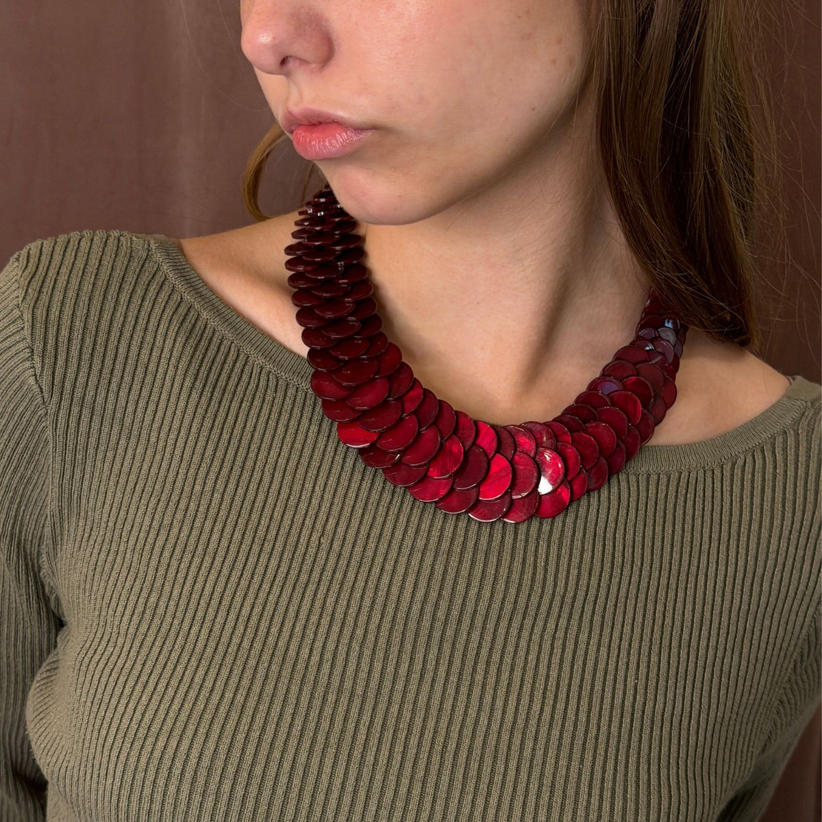 Nuni Copenhagen Diana Necklace Burgundy
