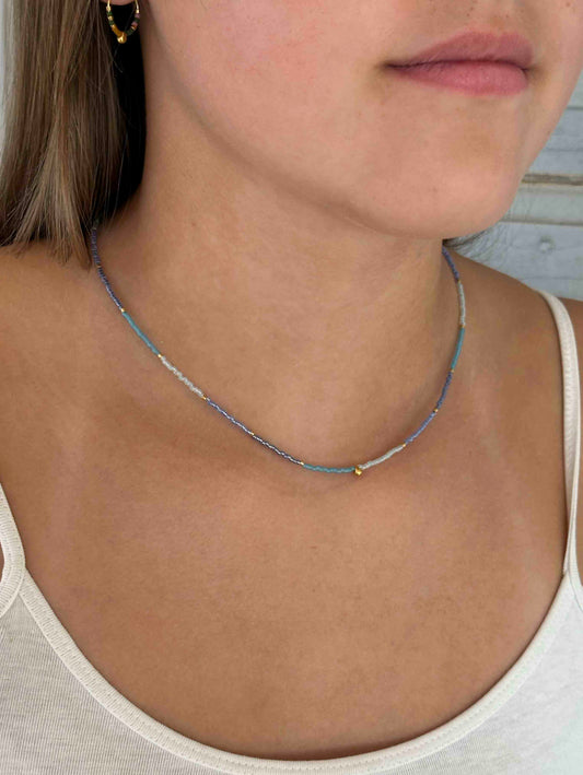 Nuni Copenhagen Line Necklace Light Blue