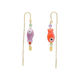 Nuni Copenhagen Olga Earring Purple-Orange
