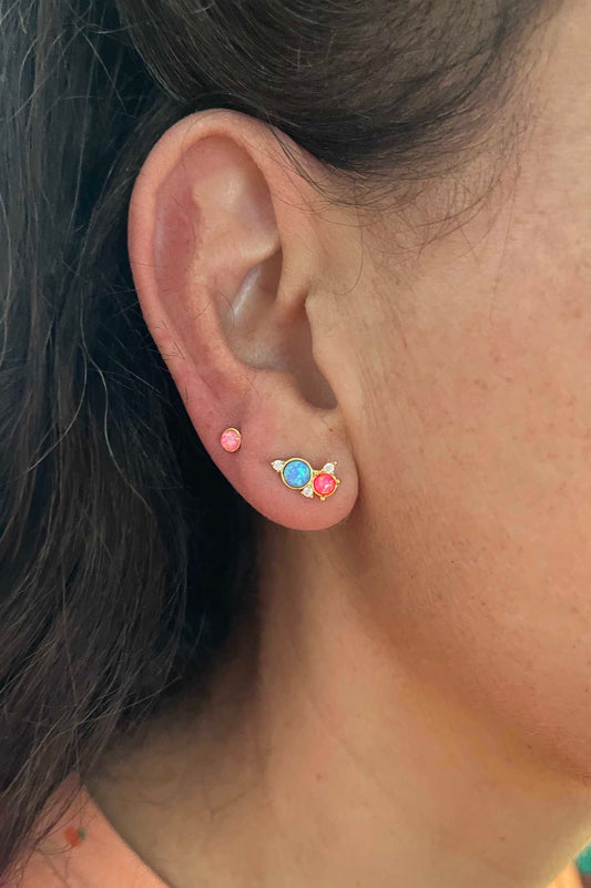 Nuni Copenhagen Sigga-Duo Earring Blue/Pink