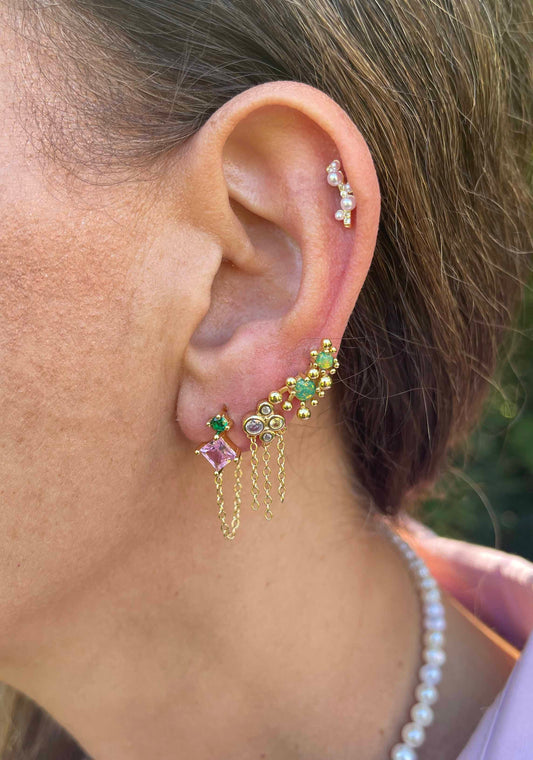 Nuni Copenhagen Winnie-Duo Earring Green