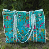Nuni Copenhagen Agnes Bags Flower Garden Turqoise