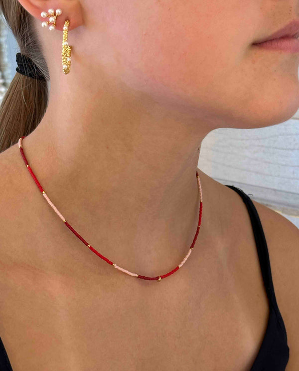 Nuni Copenhagen Line Necklace Red