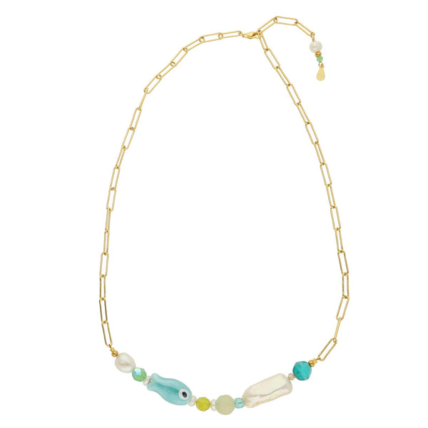 Nuni Copenhagen Monaco Necklace Green Multi