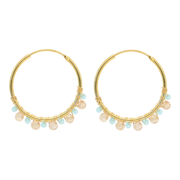 Nuni Copenhagen Mynte Earring Beige-Blue