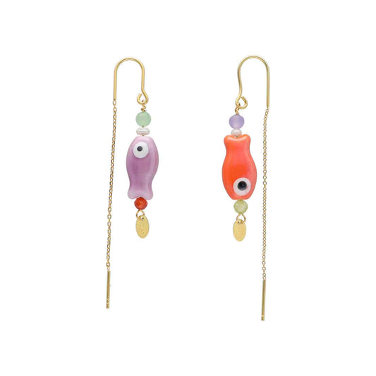 Nuni Copenhagen Olga Earring Purple-Orange