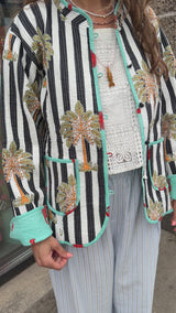 Nuni Copenhagen Nadia Jacket Palms & Stripes