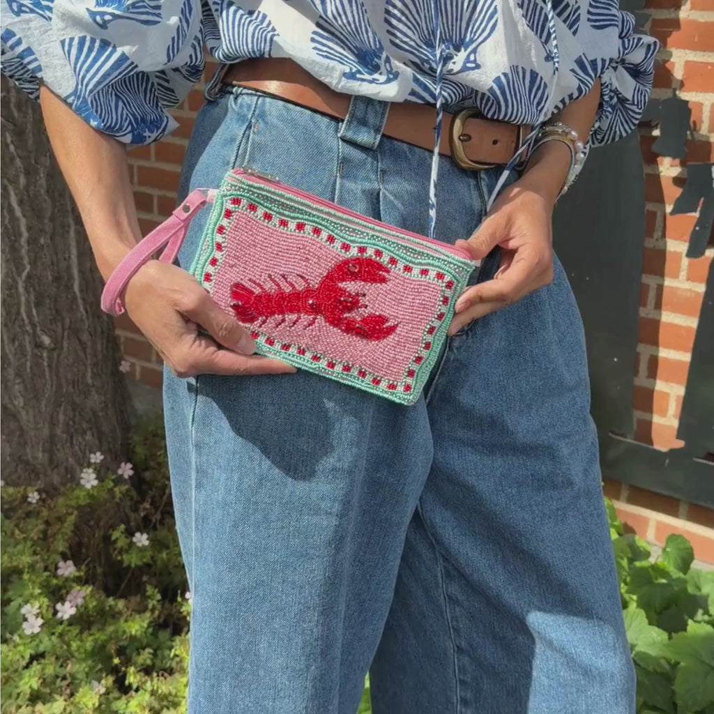 Nuni Copenhagen Pearly Clutch Purse Lobster