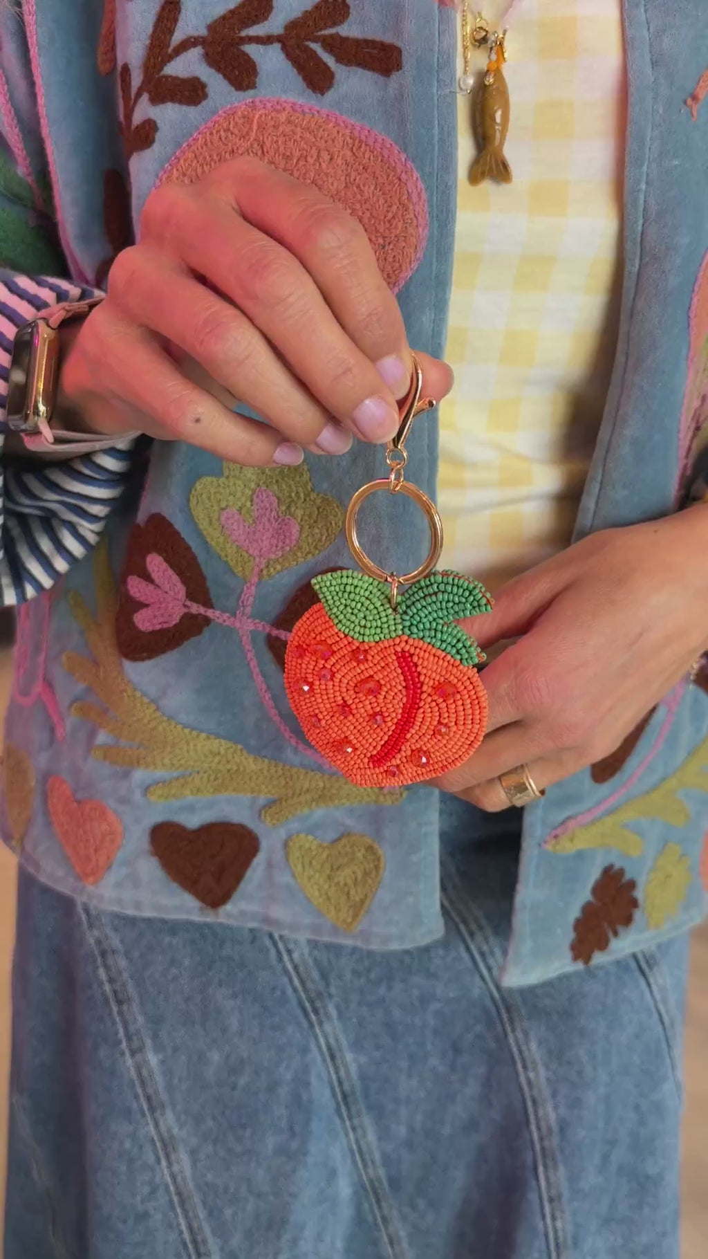 Nuni Copenhagen Charm 2 Bag Charm / Key Rings Peach-Peach